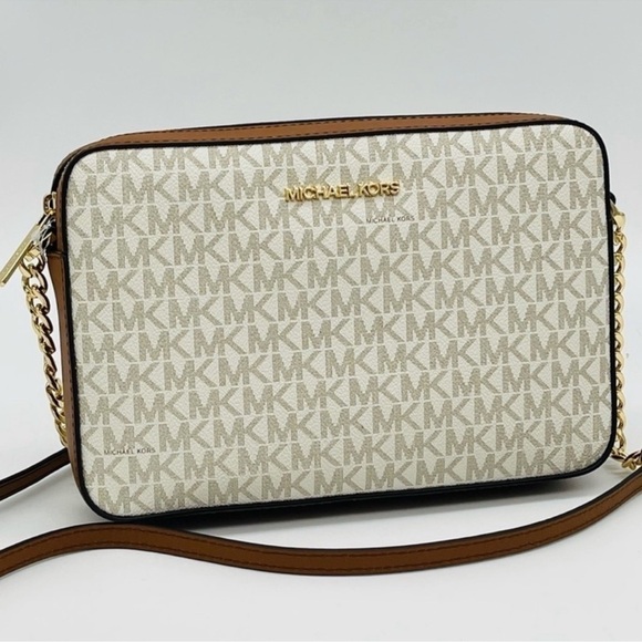 Michael Kors Large EW Crossbody Bag Vanilla - Picture 1 of 10